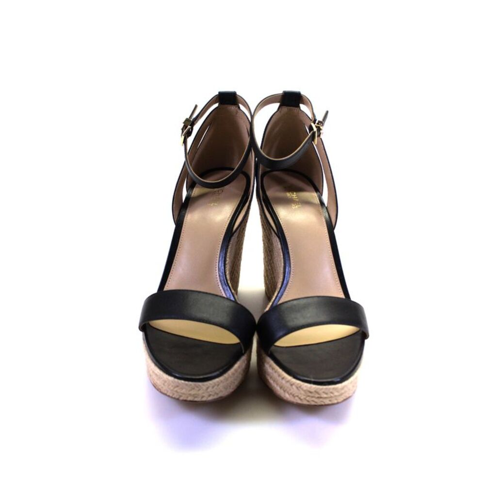 Michael Michael Kors Womens KIMBERLY Espadrille Wedge Sandals Black Size 11 - Picture 2 of 6